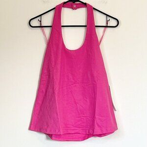 NWT Susana Monaco Hot Pink Halter Top - Size Medium